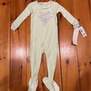 Carter's Light Green Footed Onesie 18mos